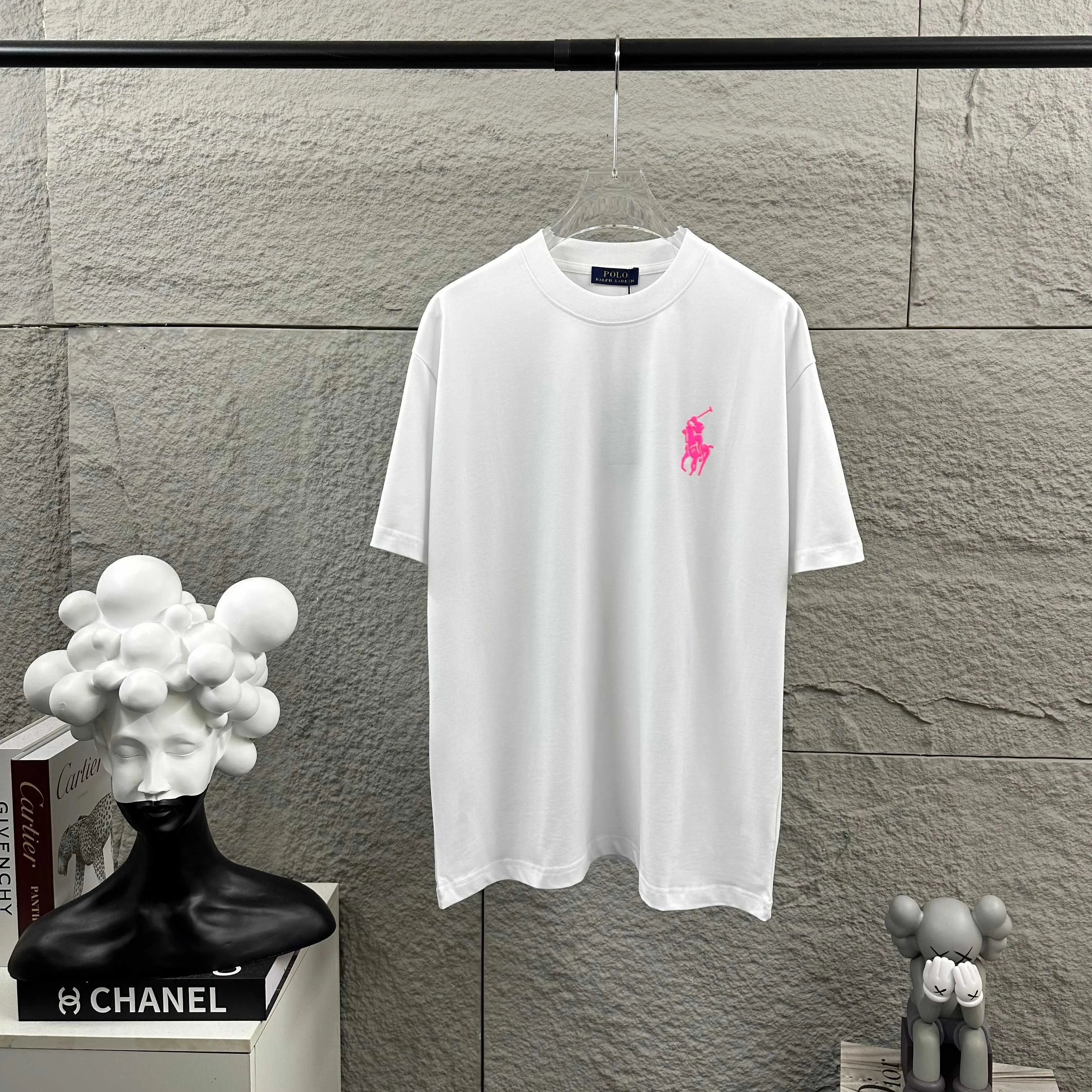 P160 Polo*Ralph*Lauren* new spring and summer short-sleeved T-shirt, classic three-dimensional thick plate silicone technology + foaming technology, customized double yarn plain cotton fabric, same style for men and women Color: black white Size: S (90-130 catties) M (120-150 catties) L (140-165 catties) XL (160-180 catties) XXL (180-210 catties)